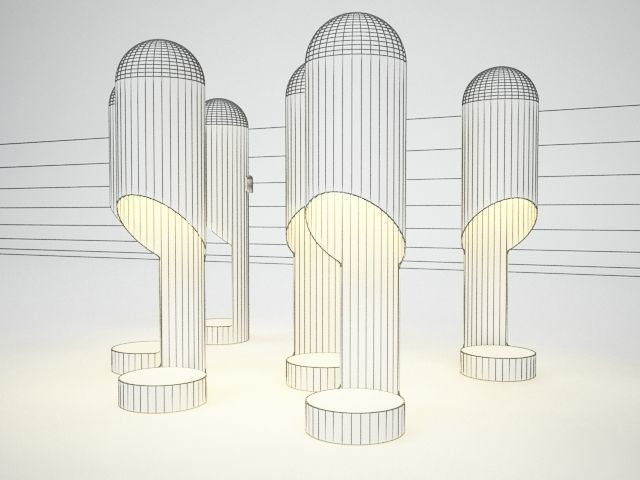 TOM DIXON PIPE TABLE LAMP 3D model_5