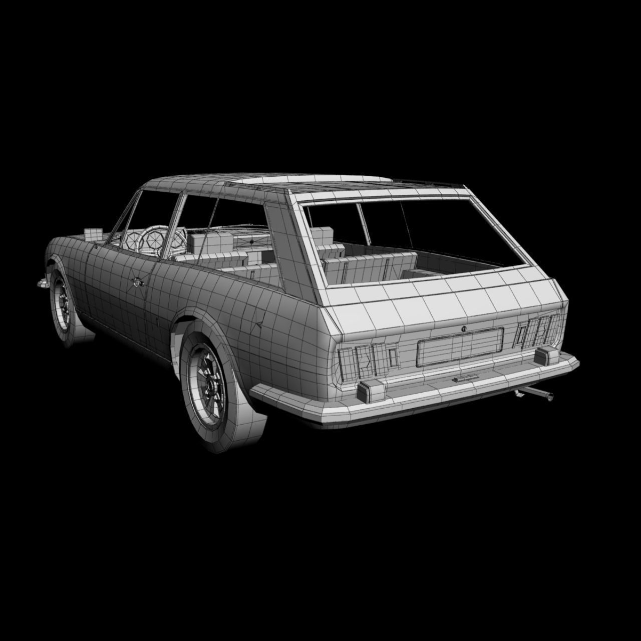 Peugeot 504 Break Riviera 3D model_16