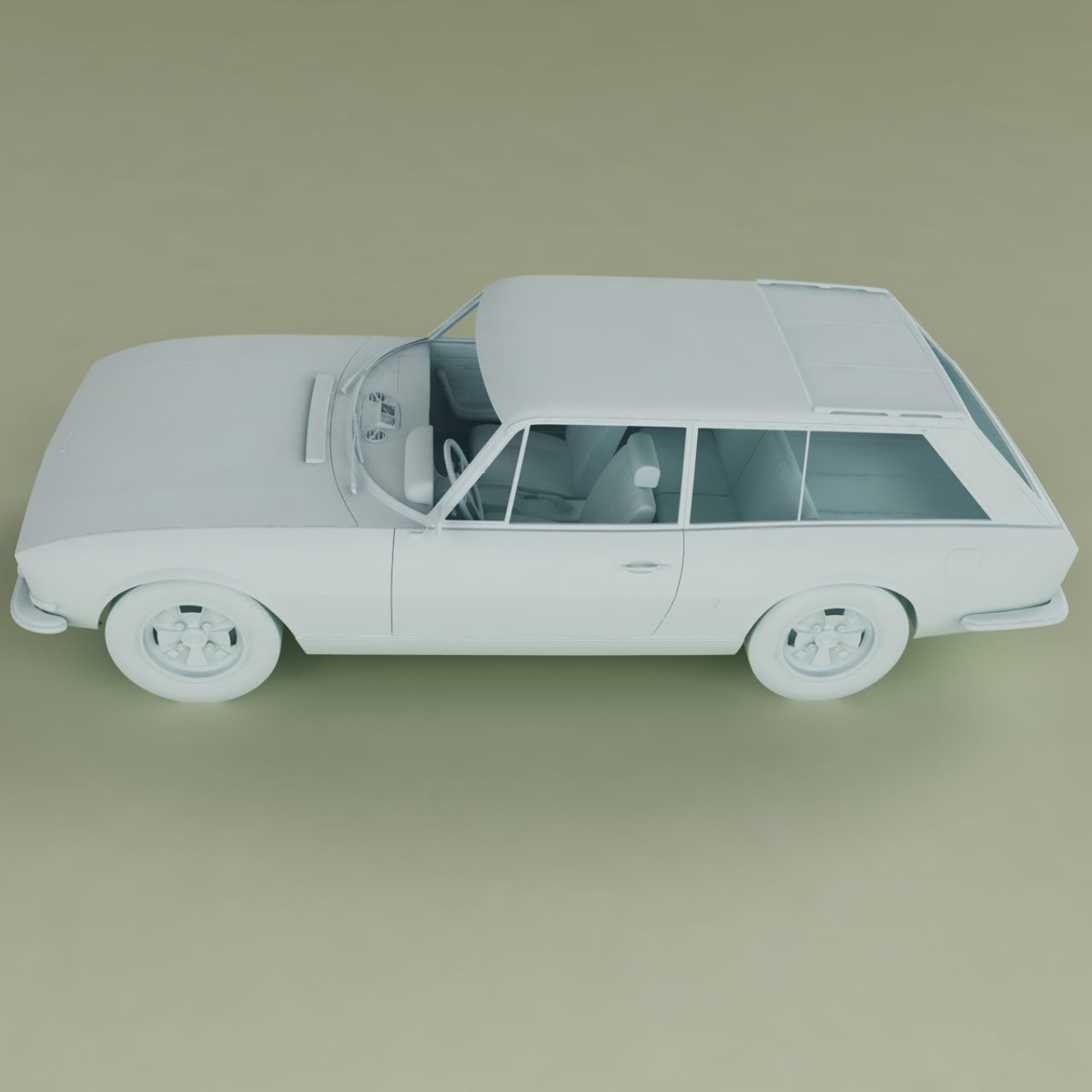 Peugeot 504 Break Riviera 3D model_12