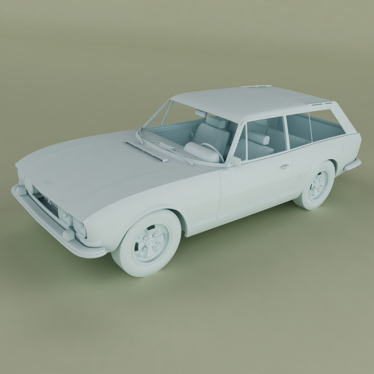 Peugeot 504 Break Riviera 3D model_11
