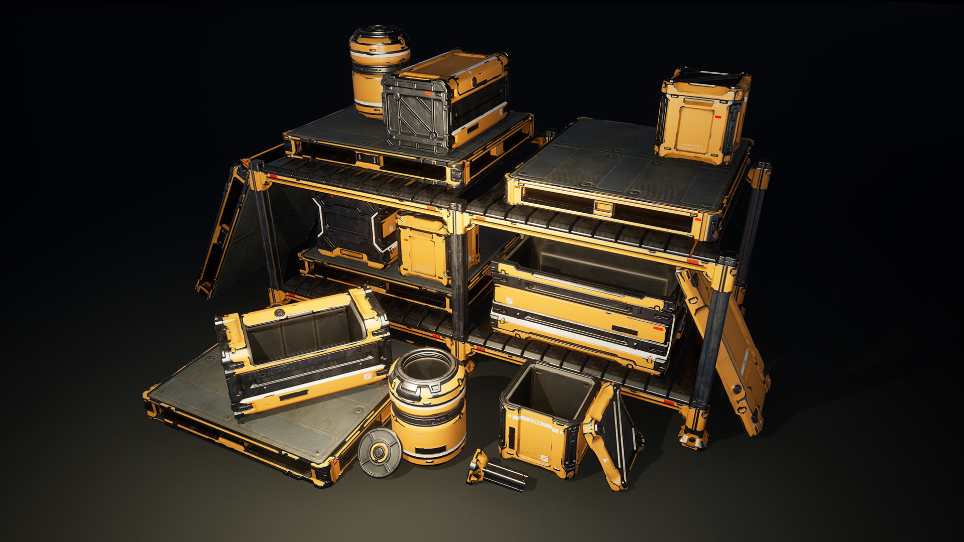 Sci-Fi Crates Pack - Game-Ready UE4 Assets Low-poly 3D model_6