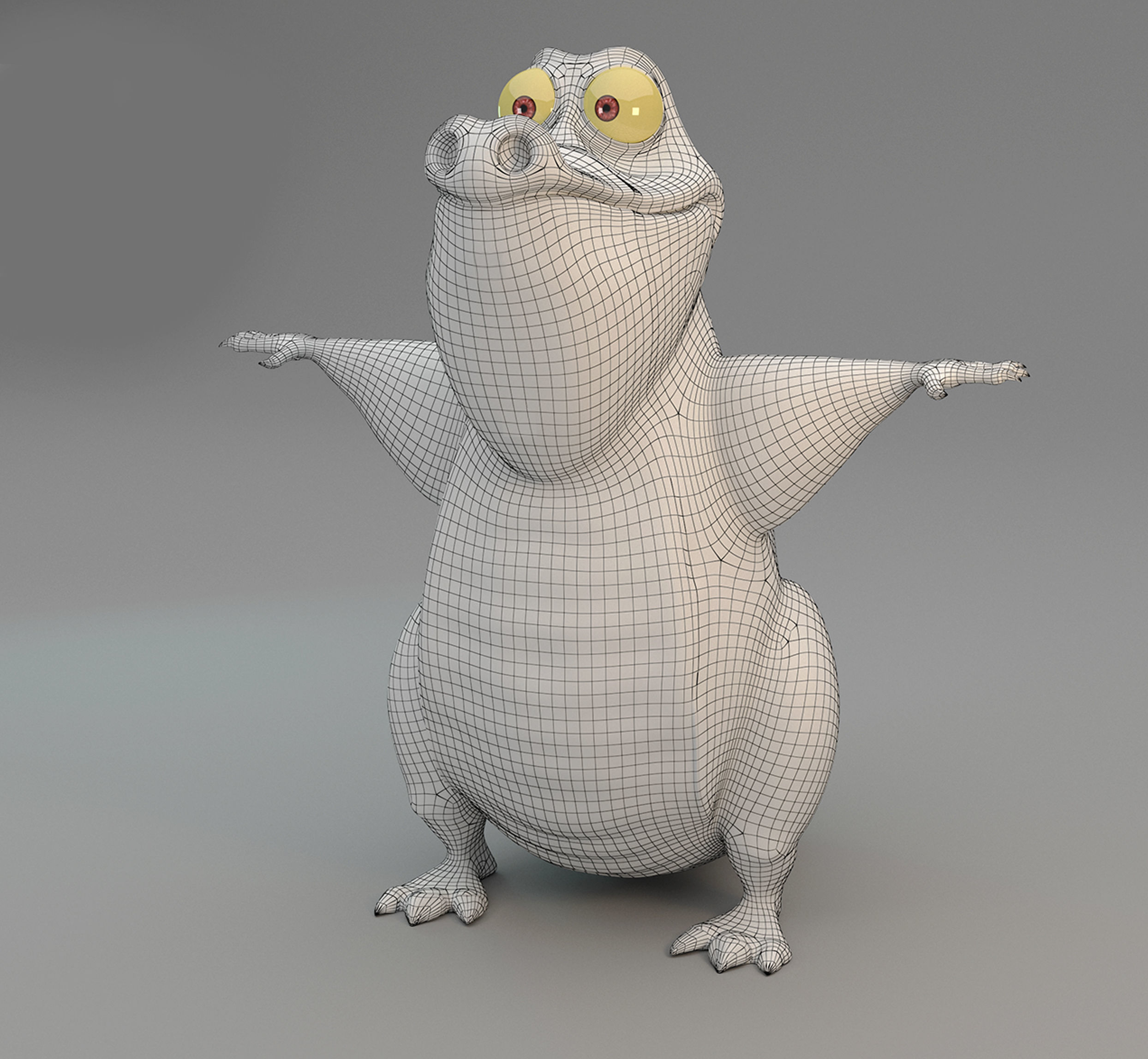 Stylized Crocodile Character 3D model_4