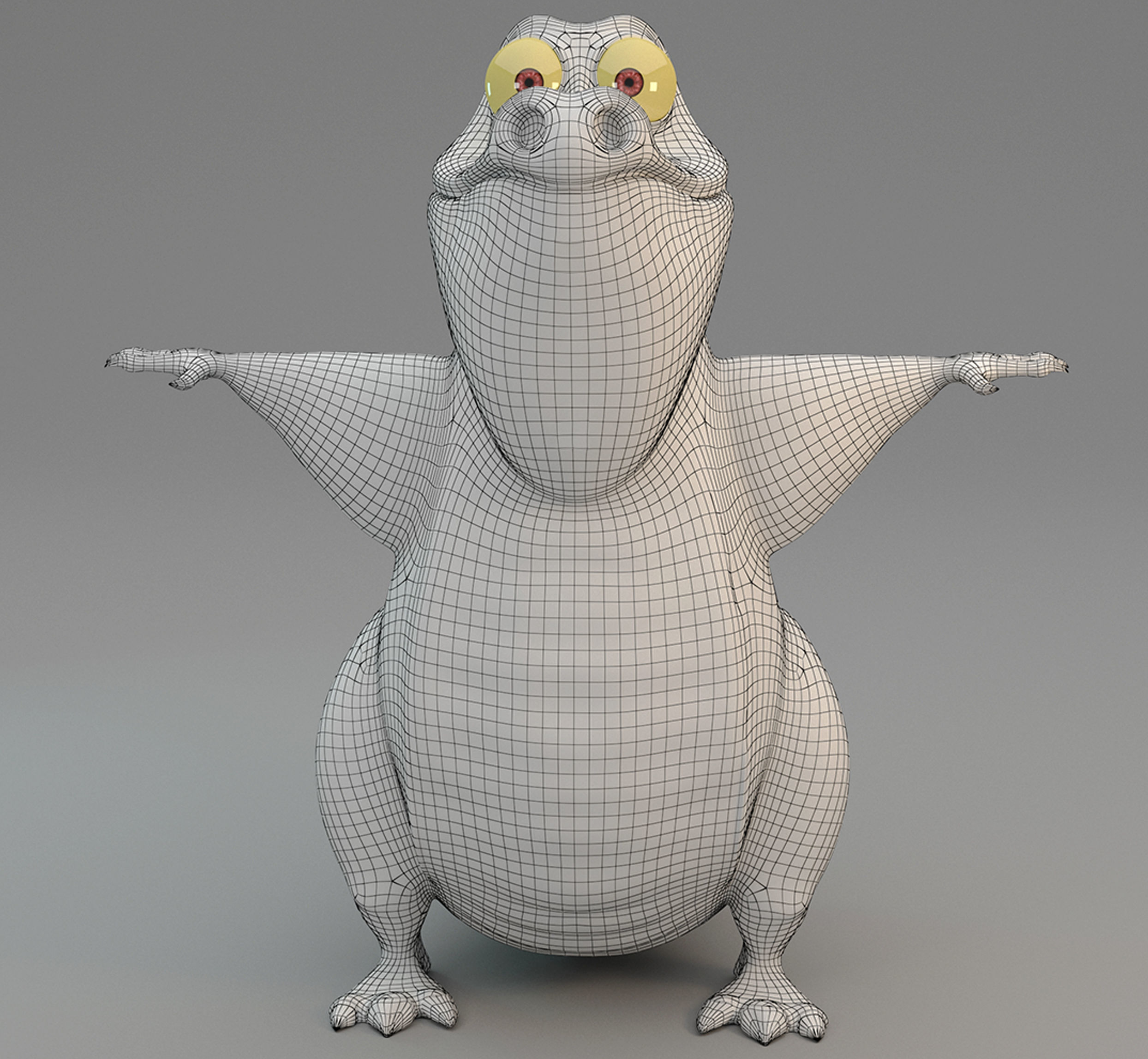 Stylized Crocodile Character 3D model_2