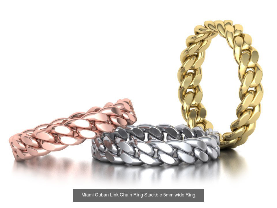 Cuban Ring Chain ring collection with discount _2