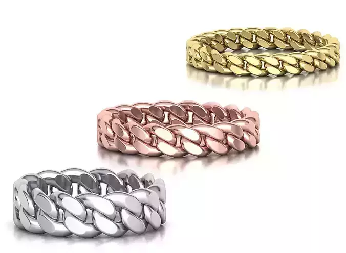 Cuban Ring Chain ring collection with discount 