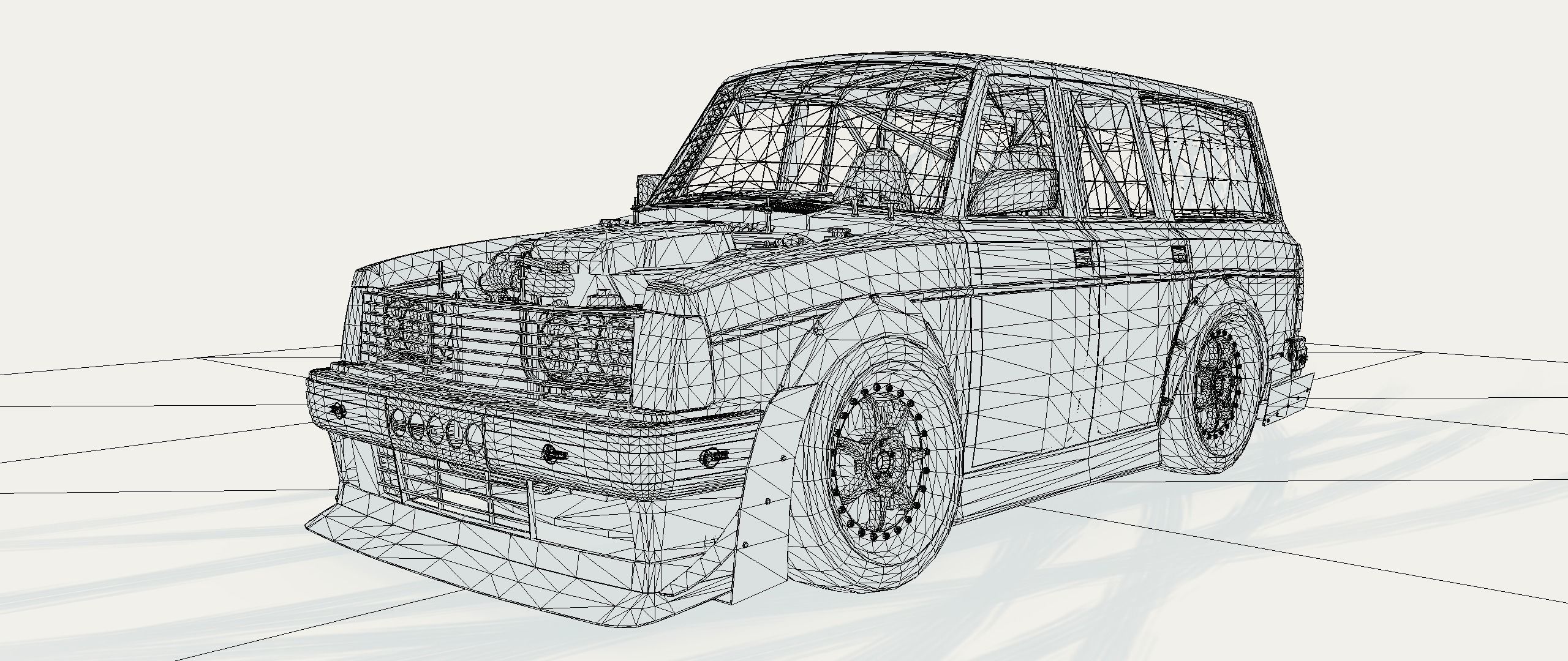 Cartoon Drift Car 3D model_16