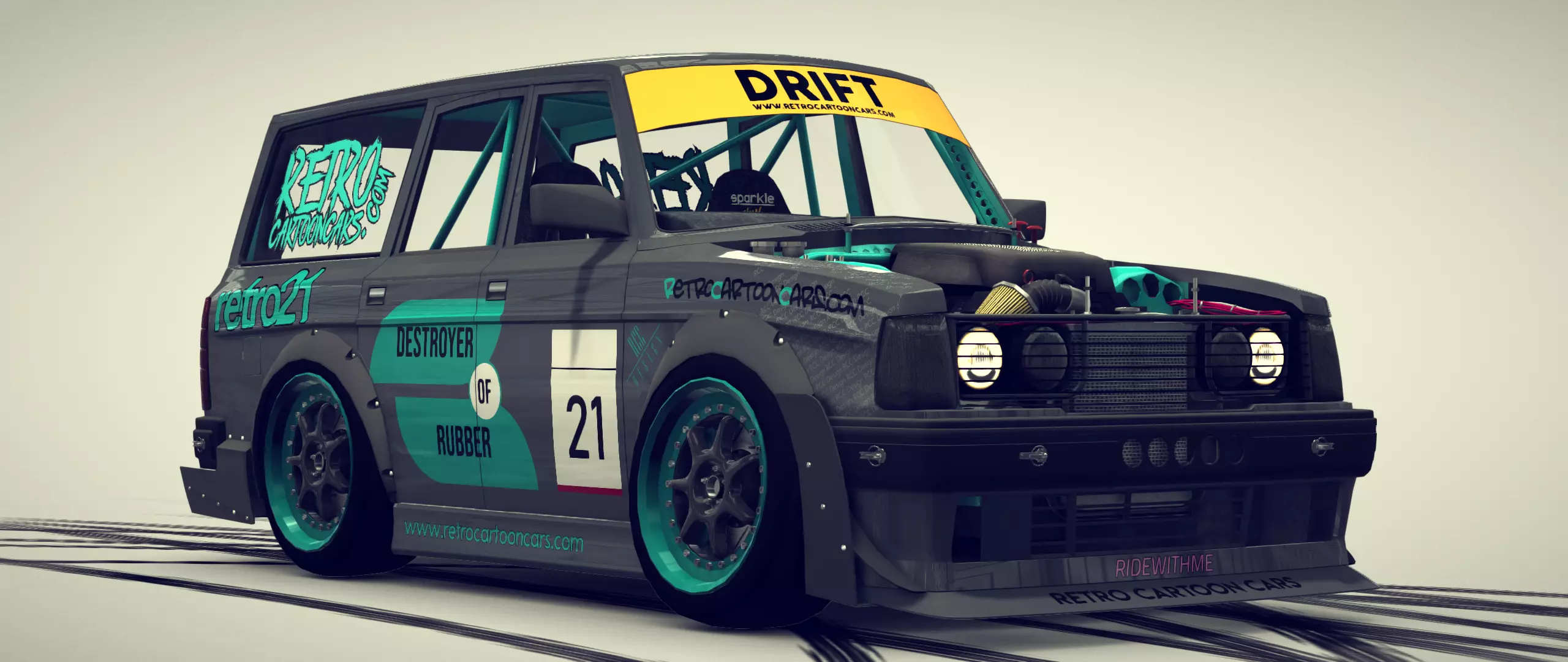Cartoon Drift Car 3D model_0