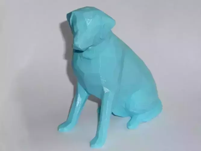 Low Poly Labrador Dog Statue Free 3D print model