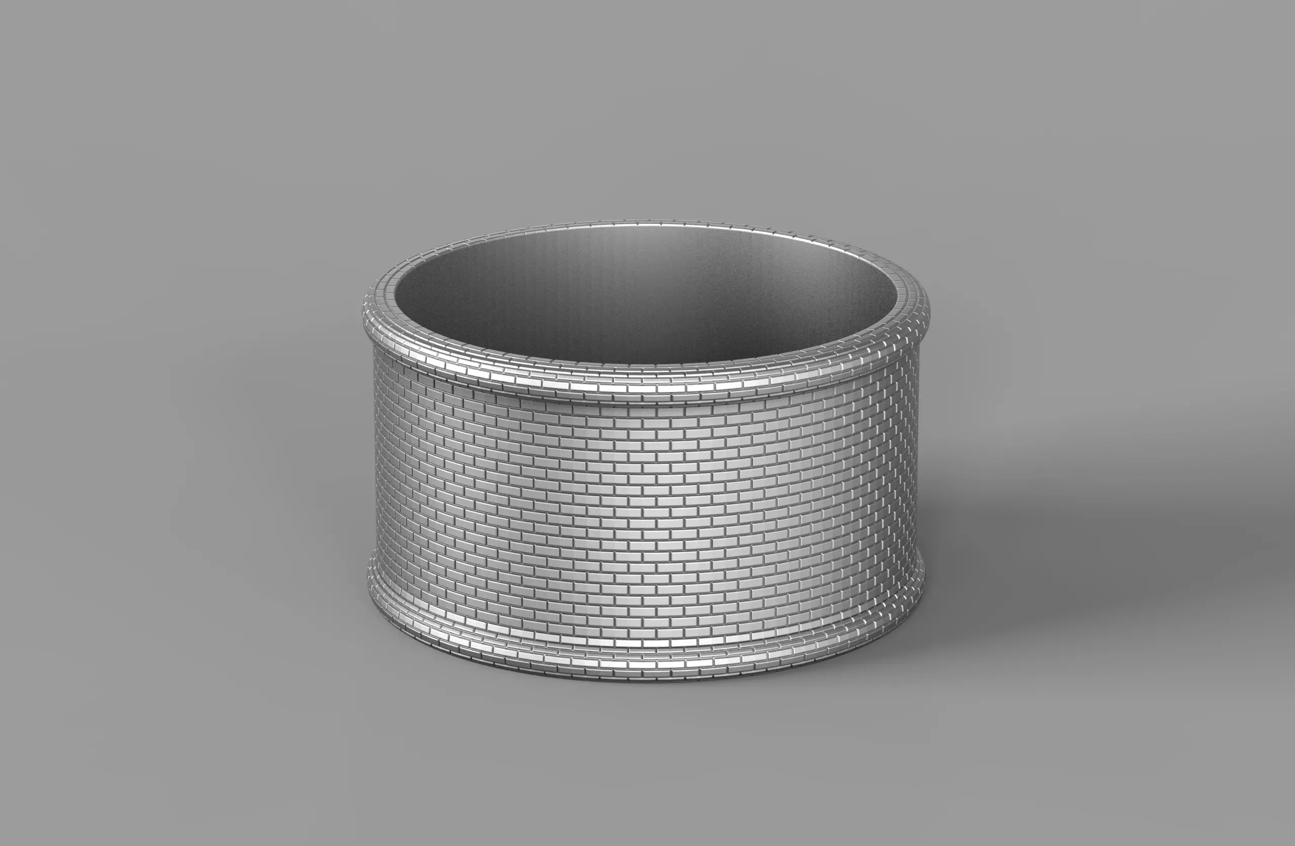 Brick wall ring 3D print model