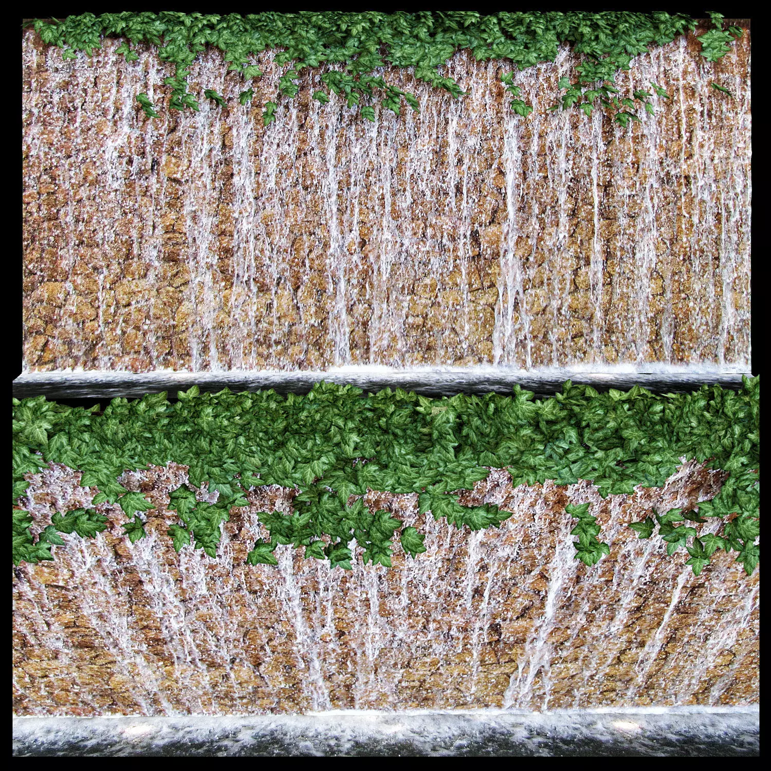 Waterfall made of rocks and gravel 3D model
