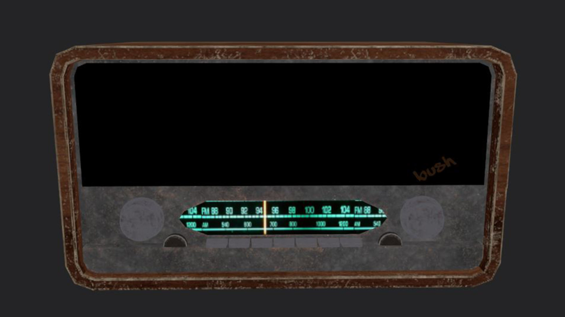 Vintage Radio Low-poly 3D model_7
