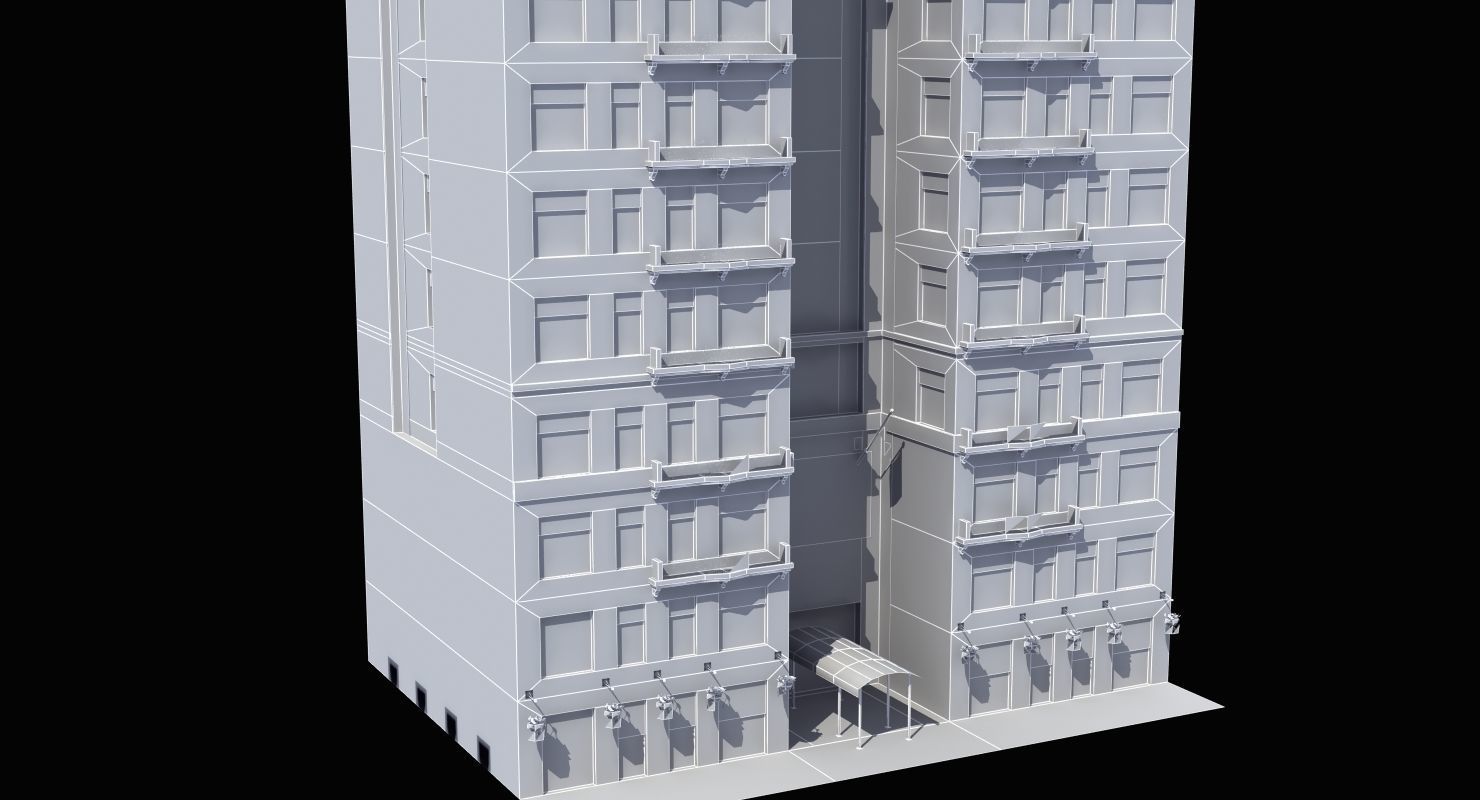 Luxury Apartment Building 3D model_21