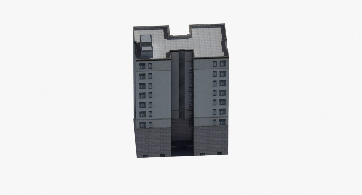 Luxury Apartment Building 3D model_36