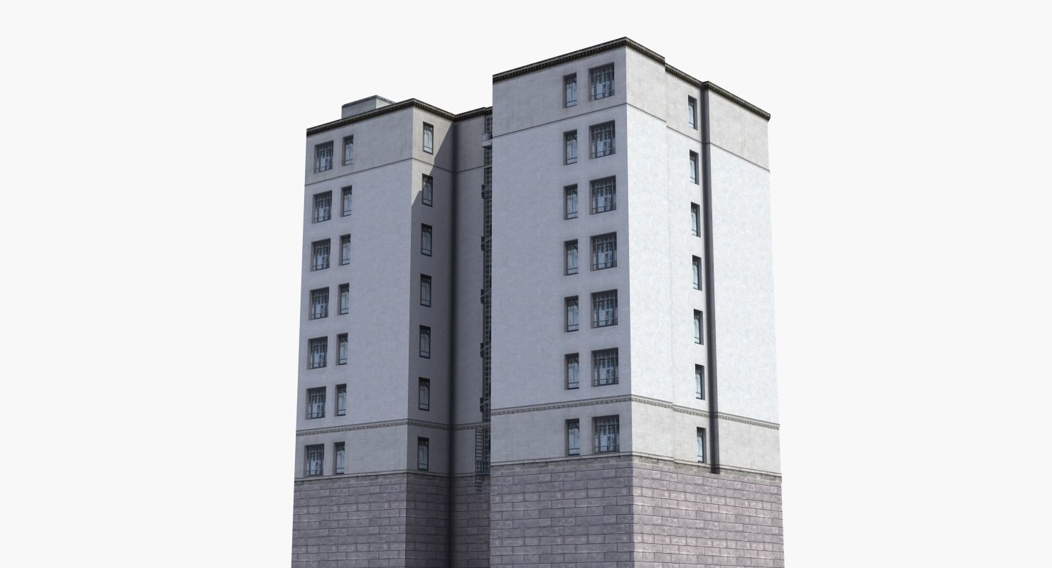 Luxury Apartment Building 3D model_26