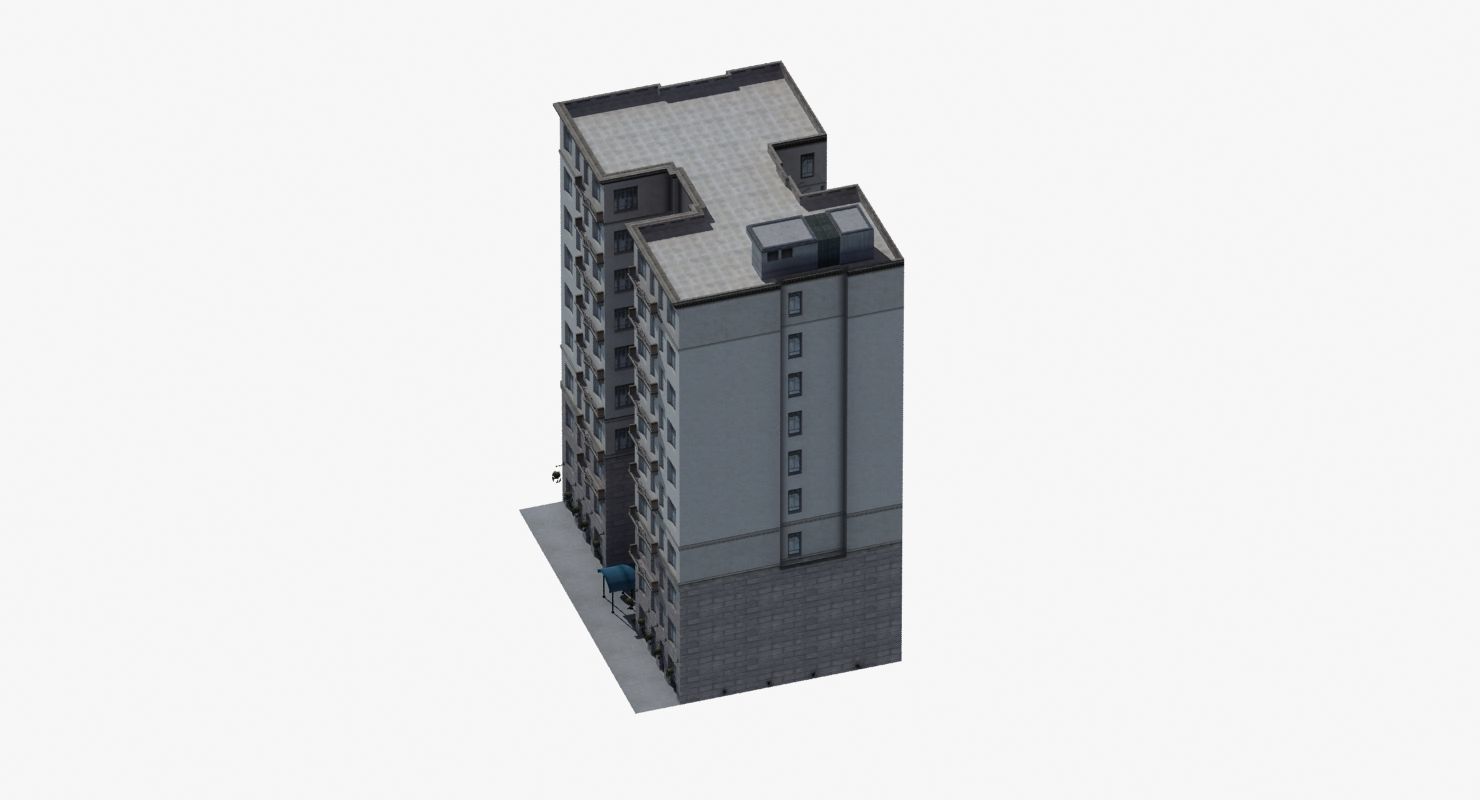 Luxury Apartment Building 3D model_47