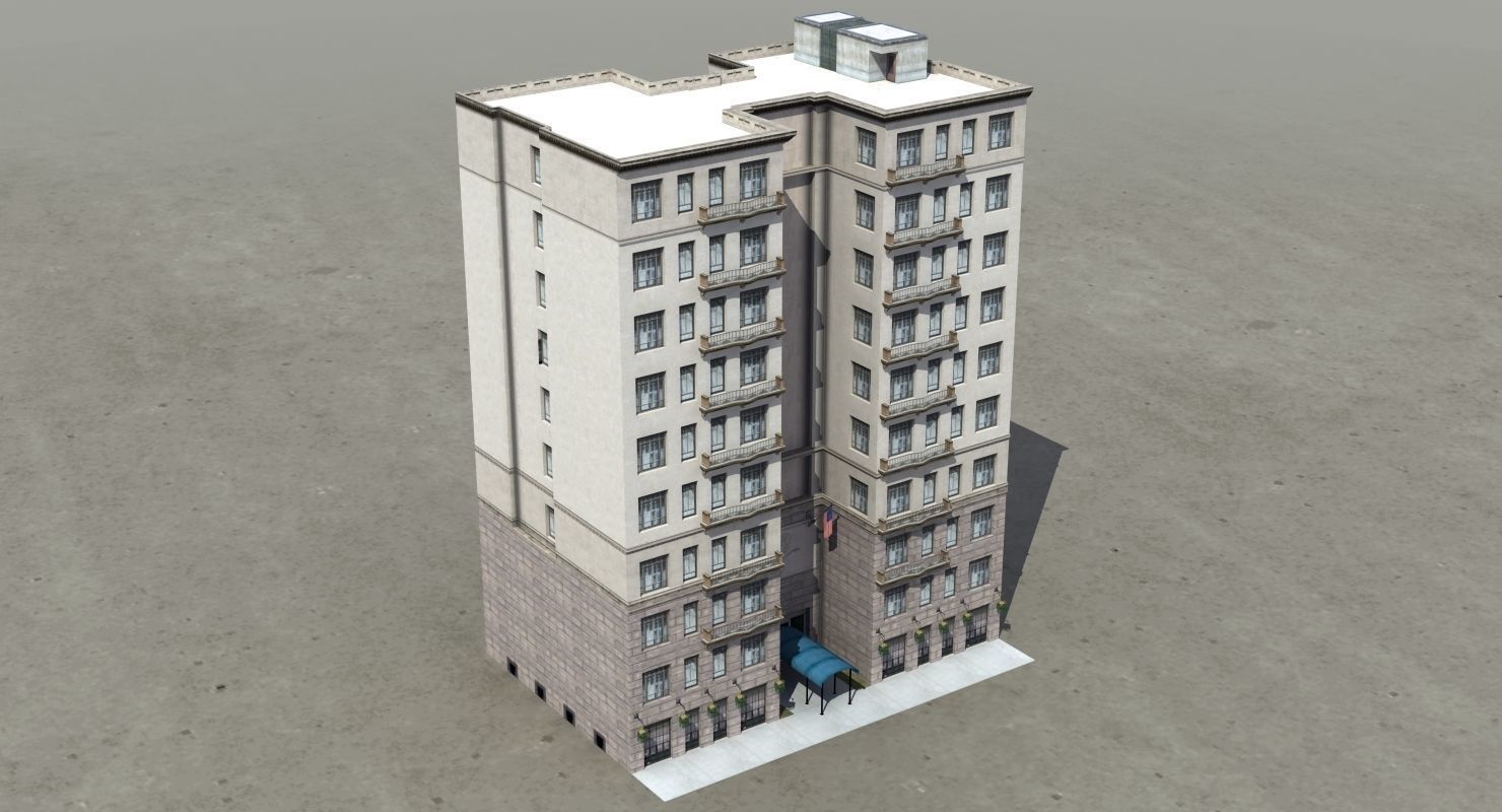 Luxury Apartment Building 3D model_15