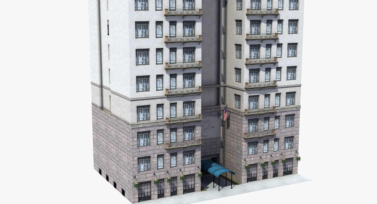 Luxury Apartment Building 3D model_30