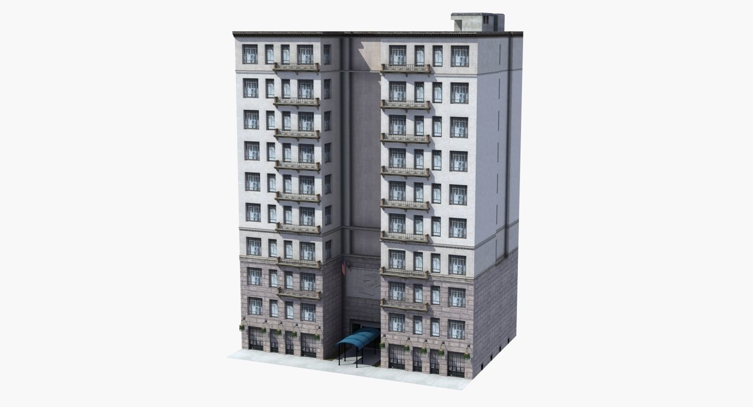Luxury Apartment Building 3D model_25