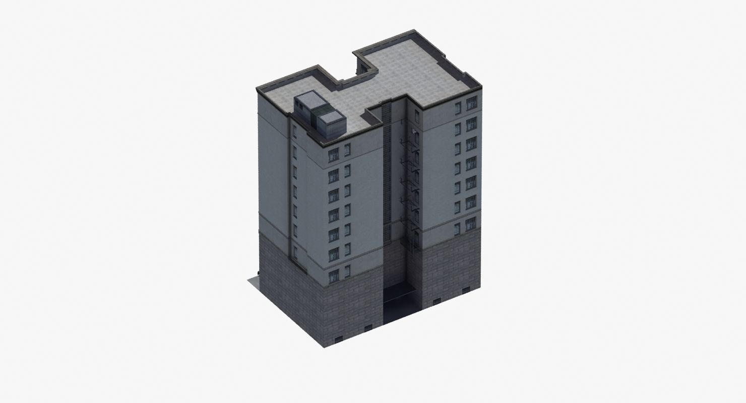 Luxury Apartment Building 3D model_33