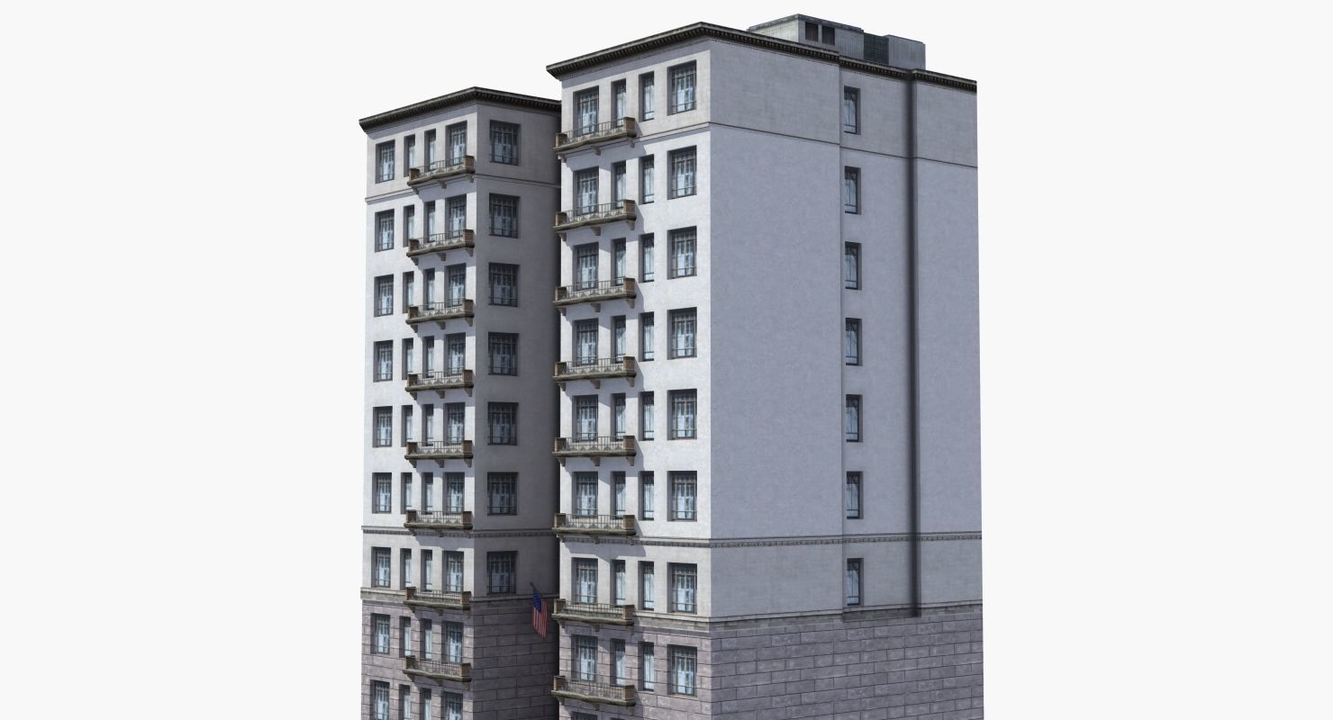 Luxury Apartment Building 3D model_27
