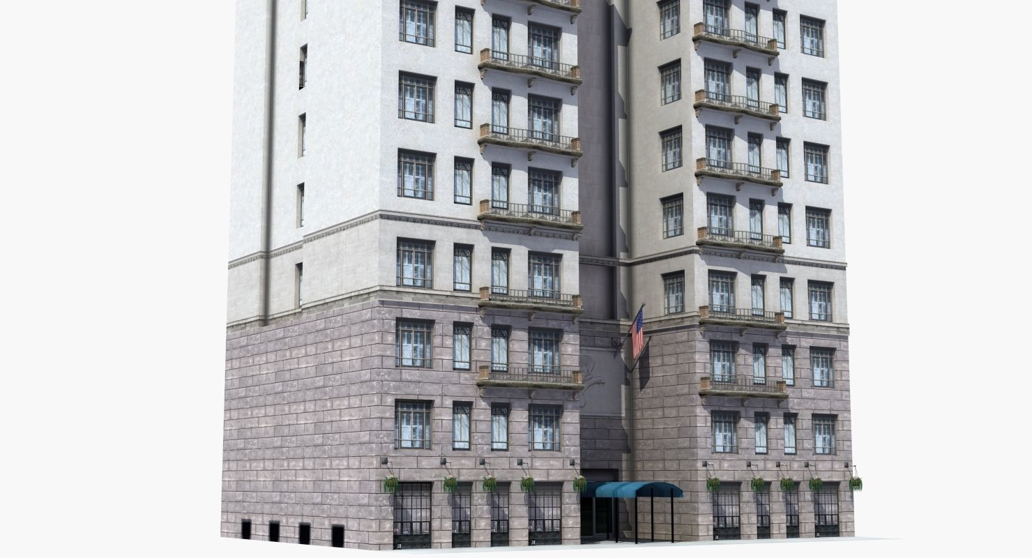 Luxury Apartment Building 3D model_1