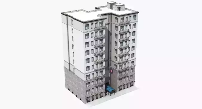 Luxury Apartment Building 3D model
