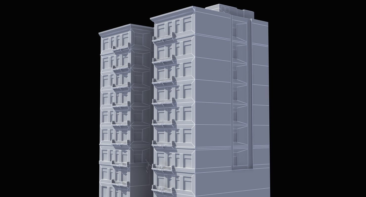Luxury Apartment Building 3D model_18
