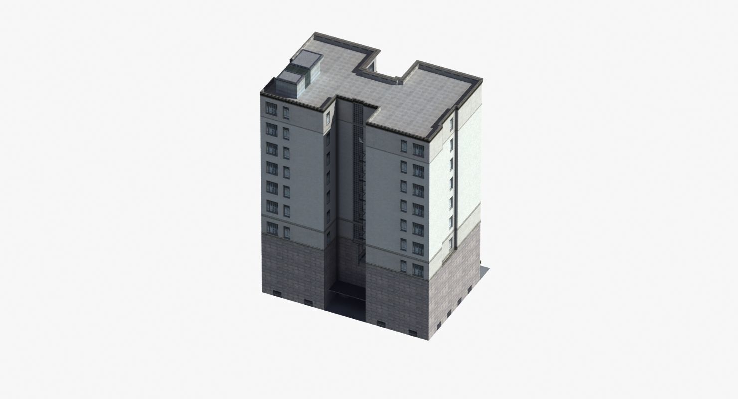 Luxury Apartment Building 3D model_41