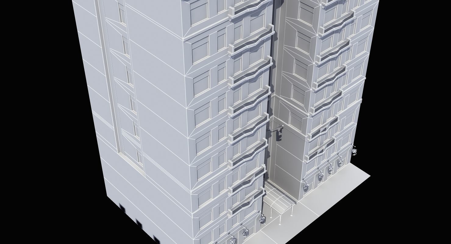 Luxury Apartment Building 3D model_19