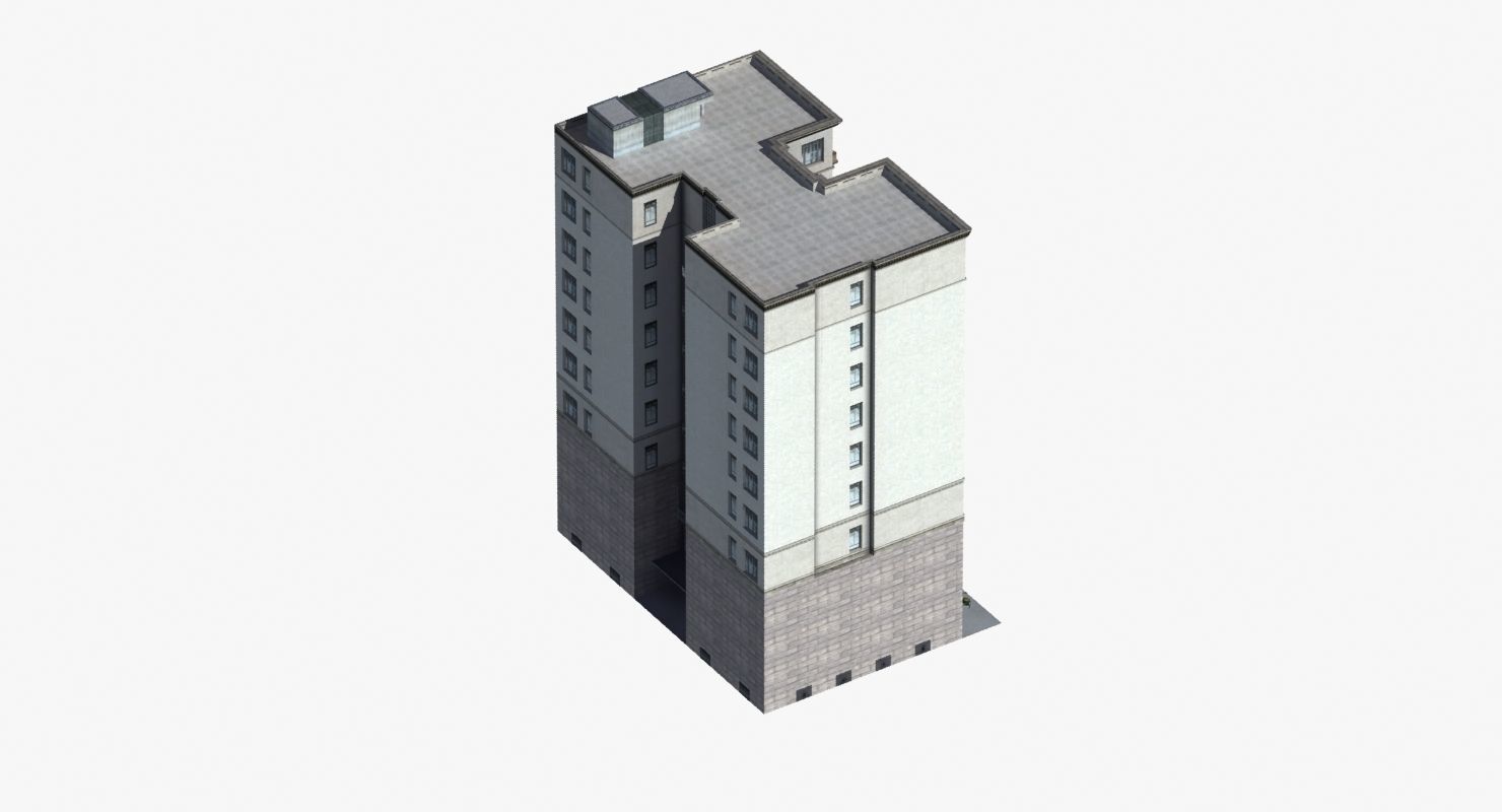 Luxury Apartment Building 3D model_32