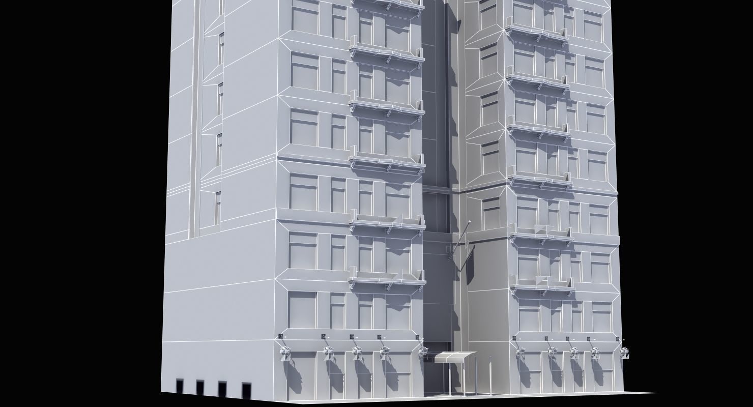 Luxury Apartment Building 3D model_11