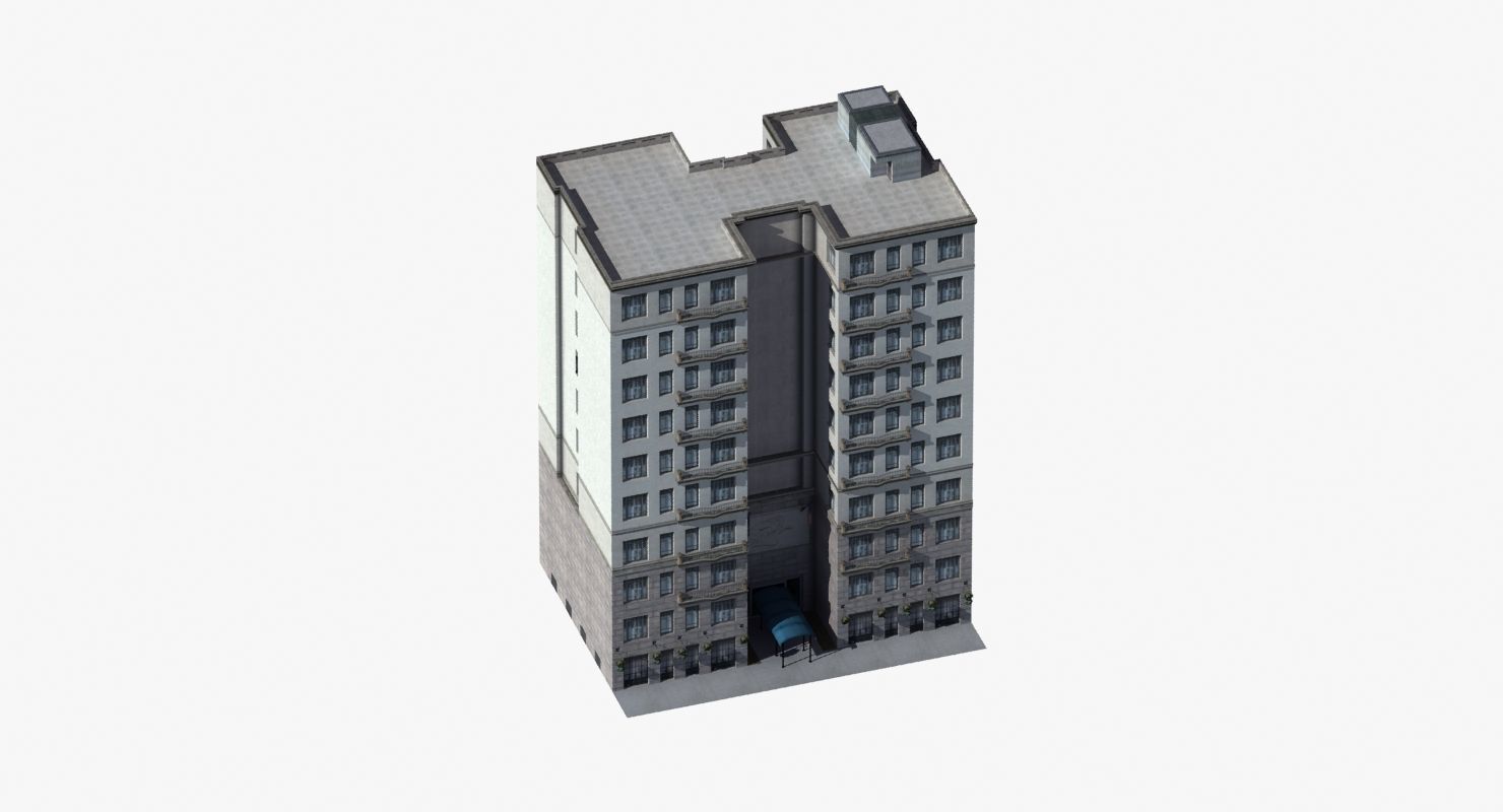 Luxury Apartment Building 3D model_46