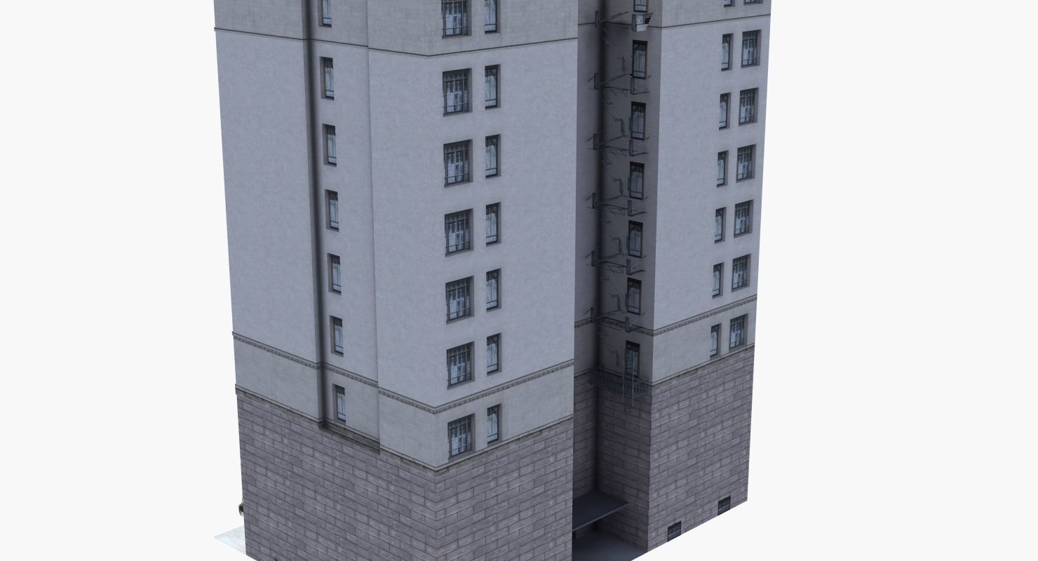Luxury Apartment Building 3D model_29