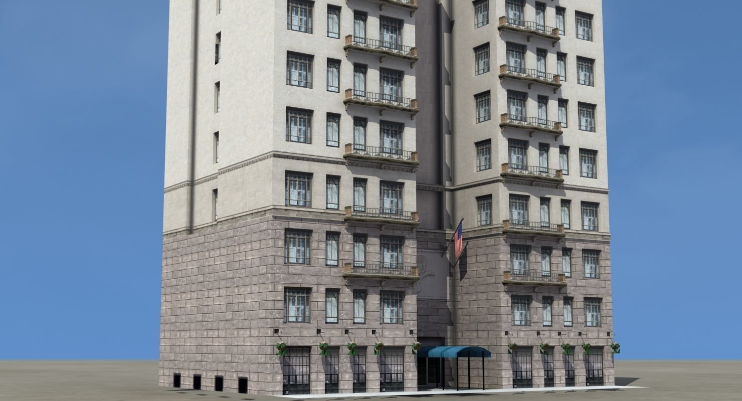 Luxury Apartment Building 3D model_9