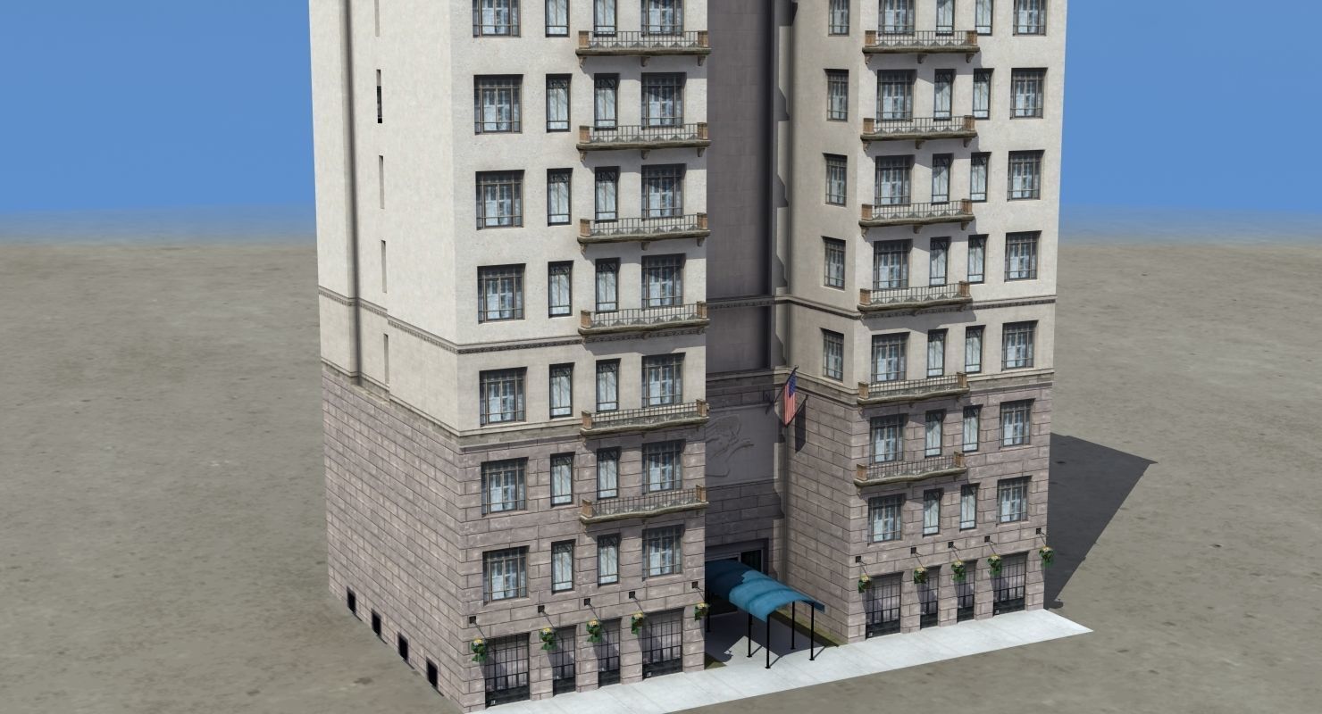 Luxury Apartment Building 3D model_12