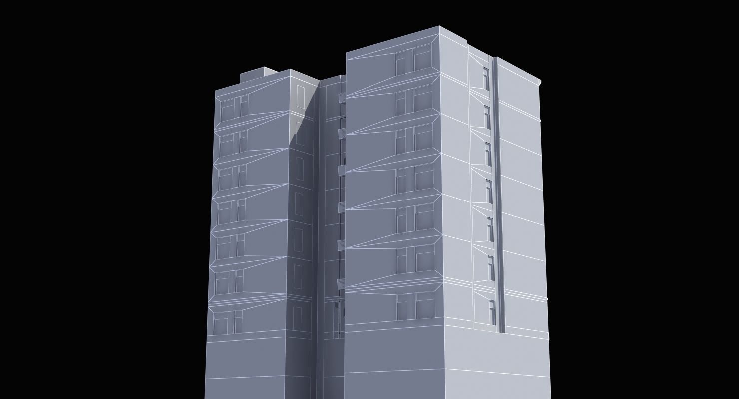 Luxury Apartment Building 3D model_17