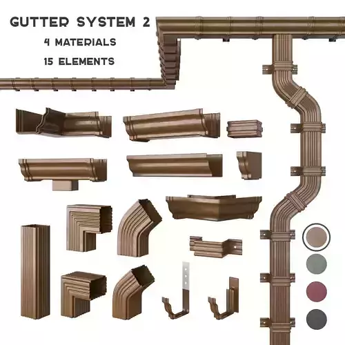 Gutter system 2 3D model