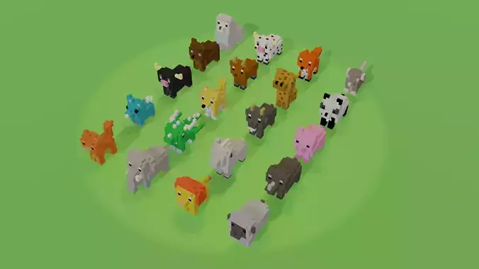 Voxel animals Pack