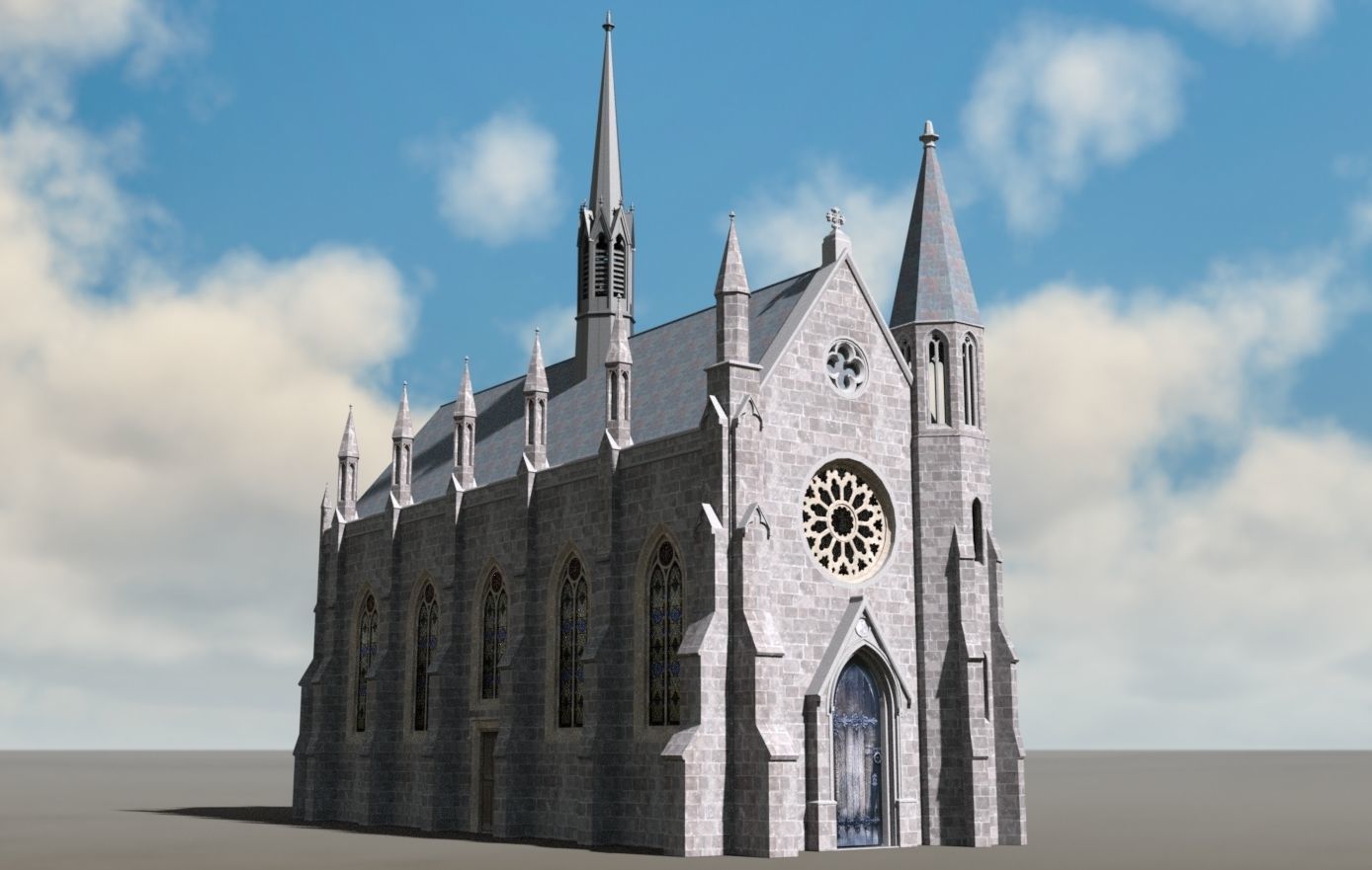 Gothic Chapel 3D model_3