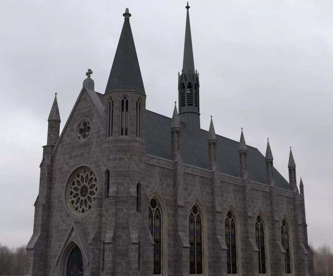 Gothic Chapel 3D model_0