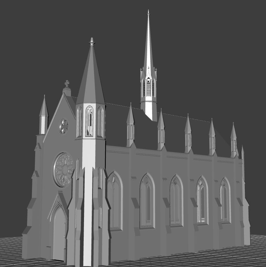 Gothic Chapel 3D model_9