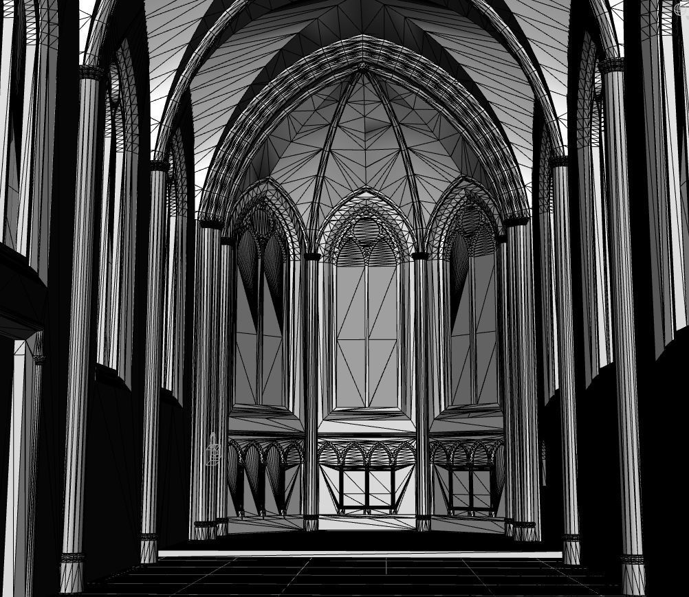 Gothic Chapel 3D model_8