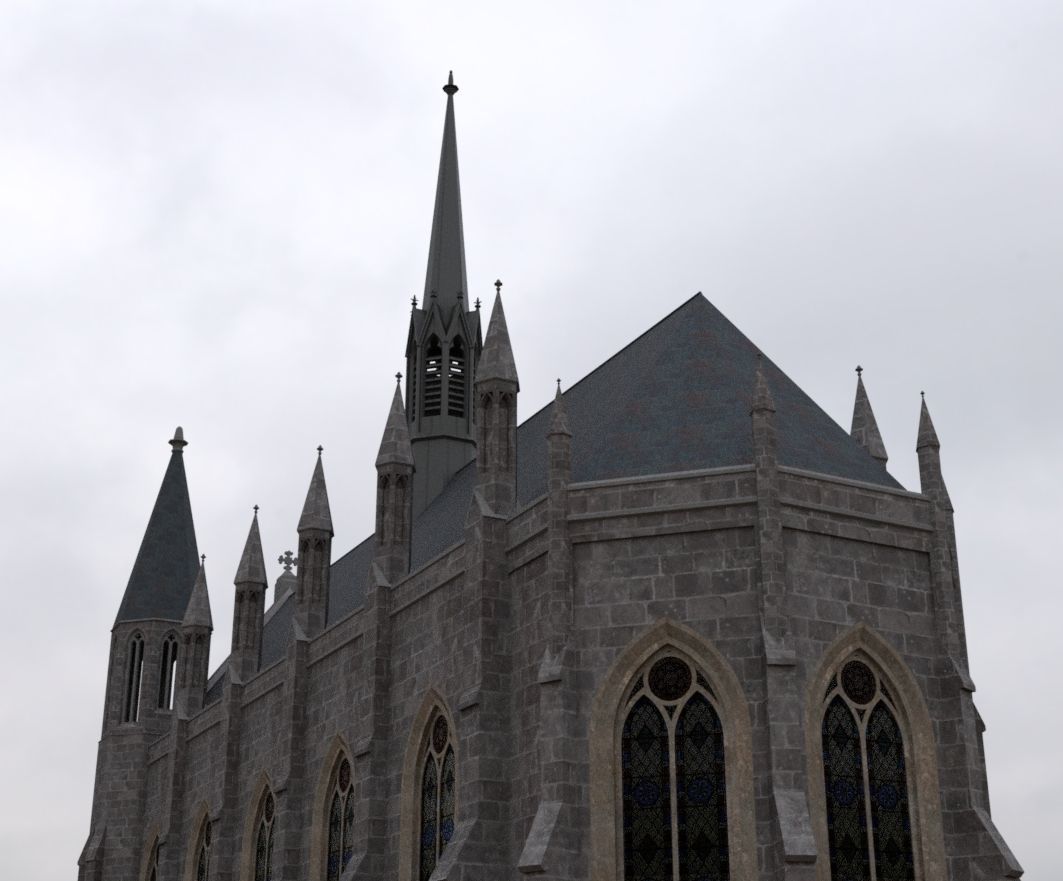 Gothic Chapel 3D model_2