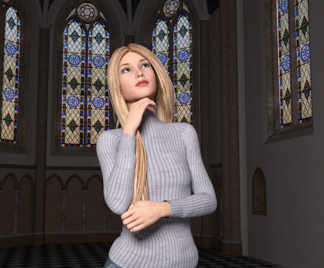 Gothic Chapel 3D model_4