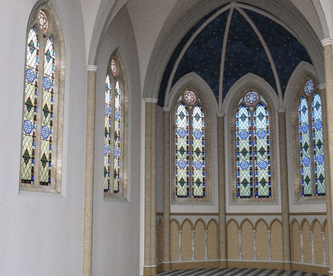 Gothic Chapel 3D model_5