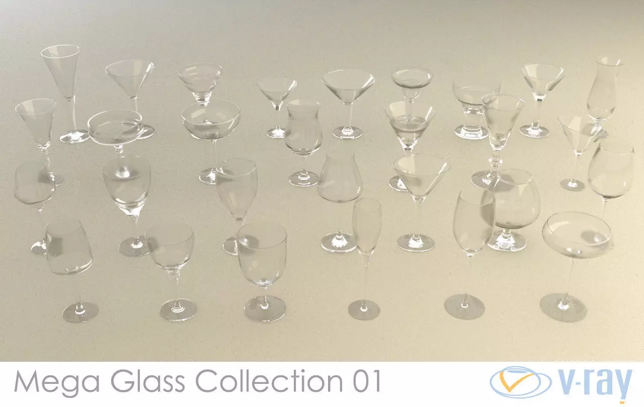 Mega Glass Collection 01 3D model_0
