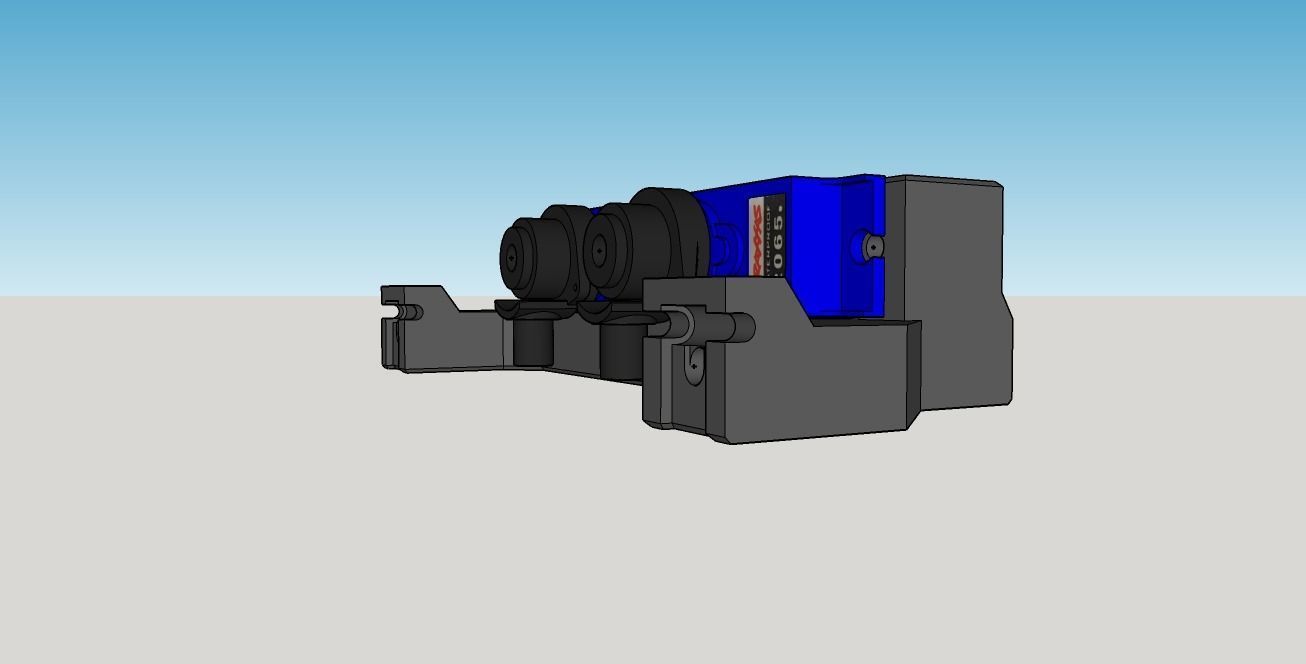 trx4 servo holder 3D model_2