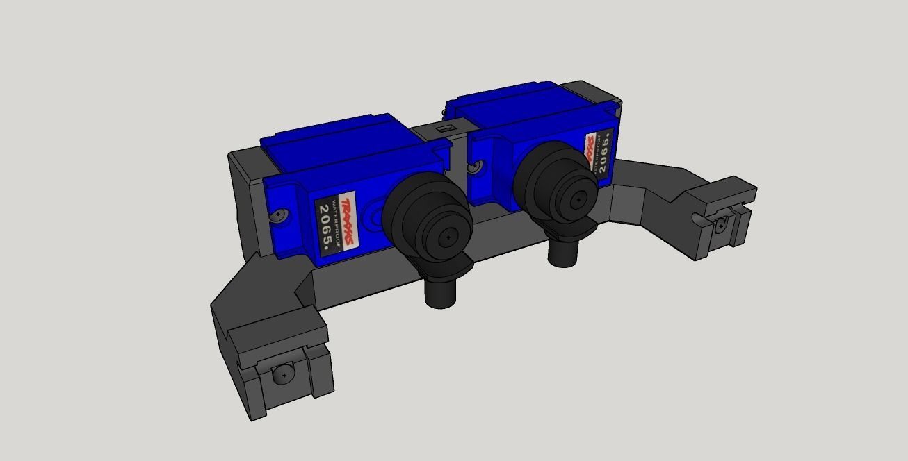 trx4 servo holder 3D model_4