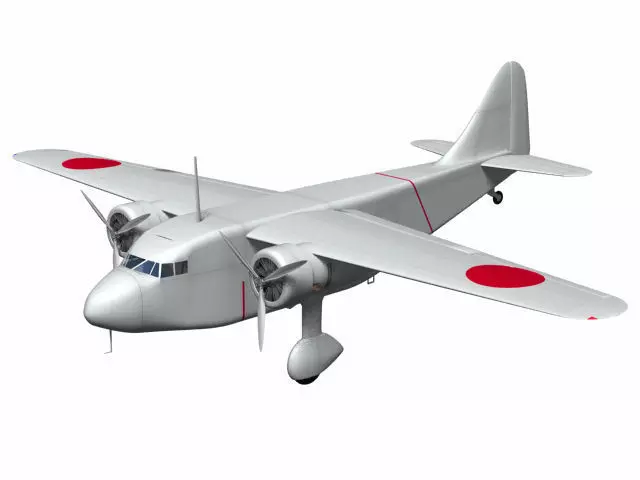 Japanese Army transport Ki59 Free 3D model