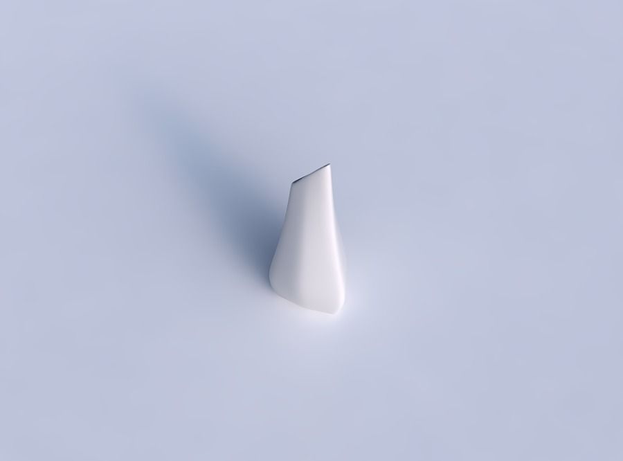 Vase puffy tipped triangle smooth 3D print model_1